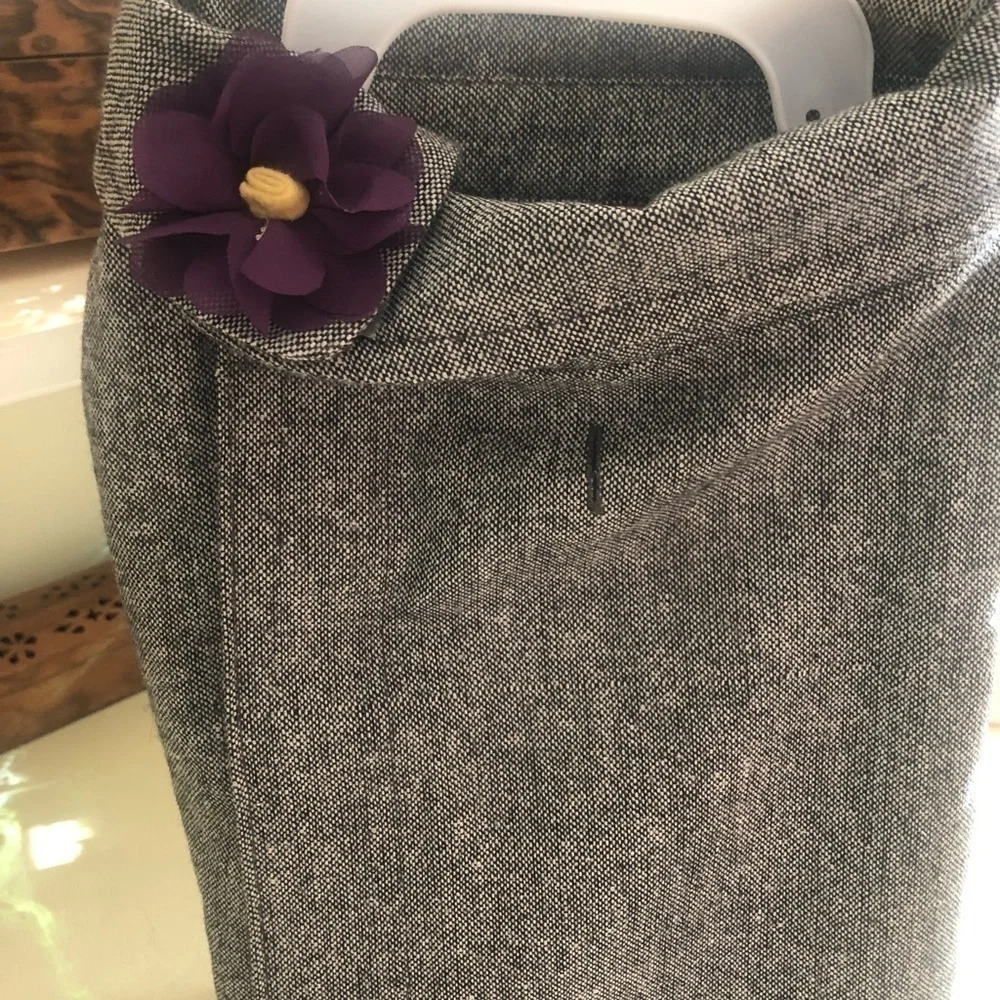 Dog Martha Stewart Jacket with Purple Flower Medium